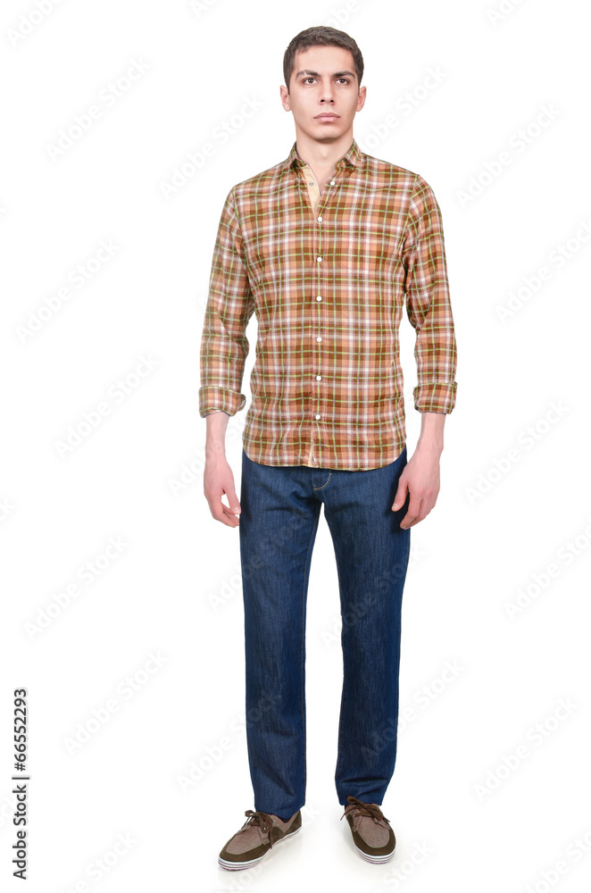 Man in fashion look isolated on white Man in fashion look isolated on white