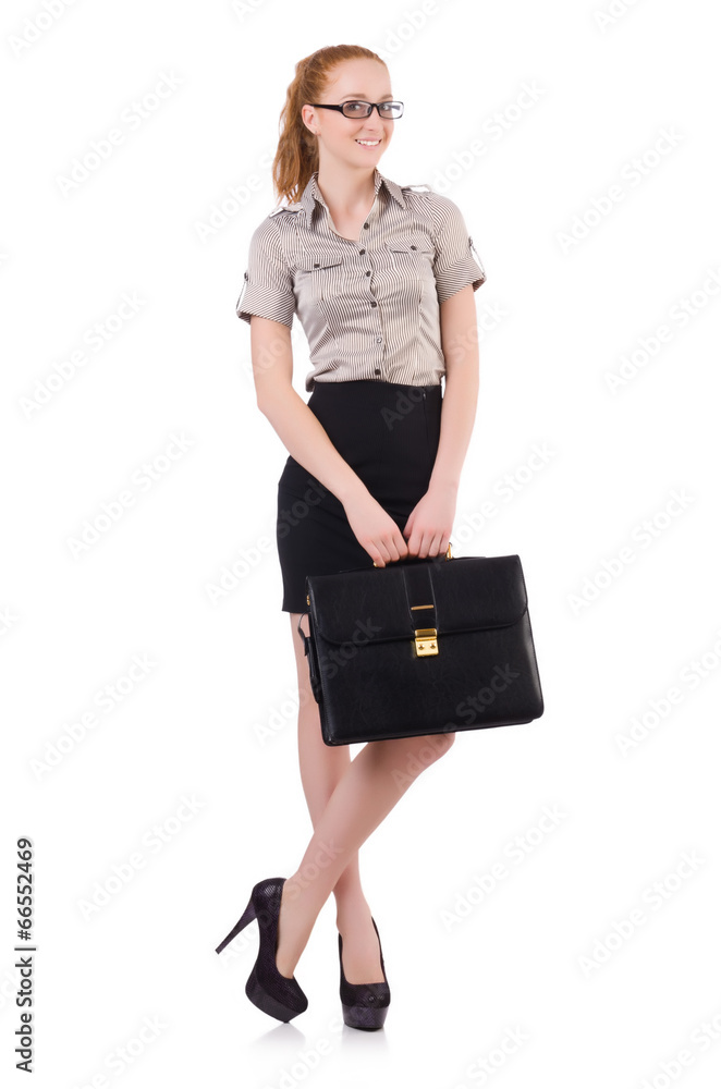 Businesswoman isolated on the white Businesswoman isolated on the white