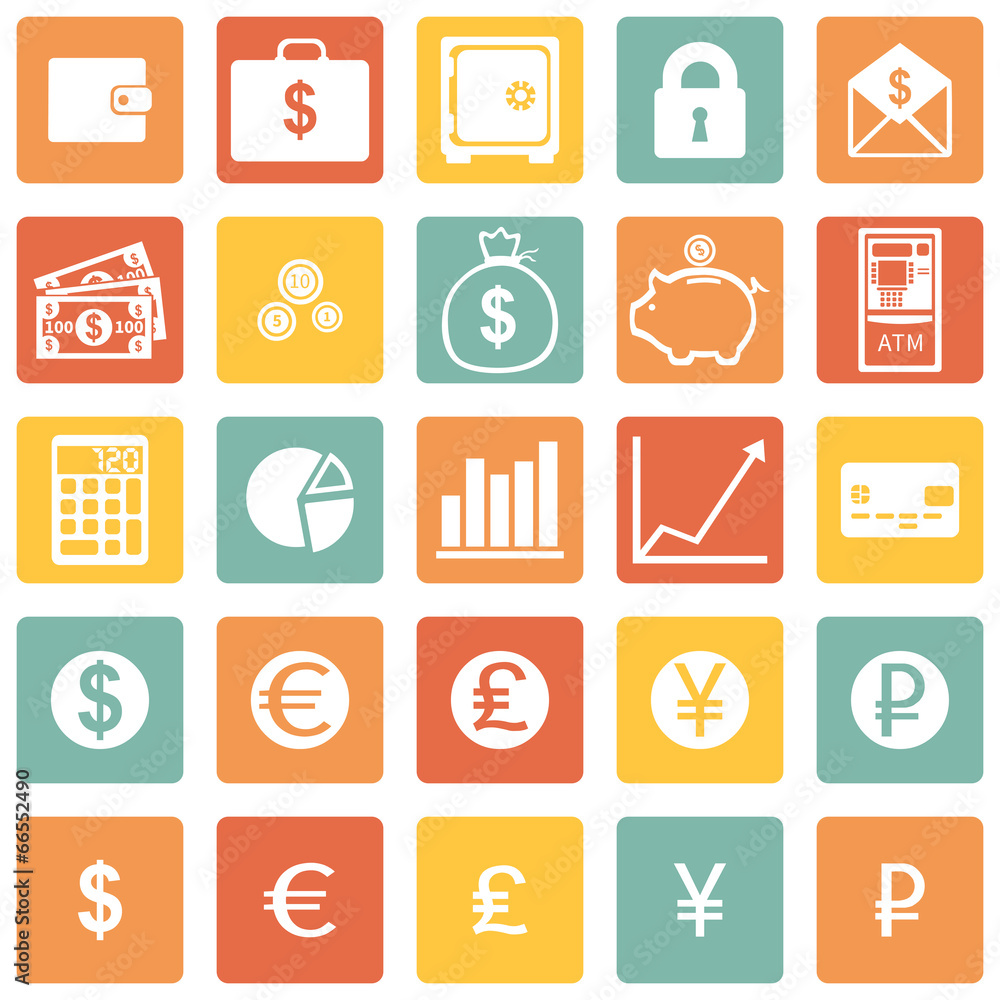Vector Set of Finance Icons Vector Set of Finance Icons