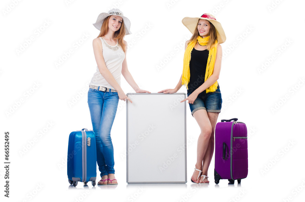 Friends ready for summer vacation Friends ready for summer vacation