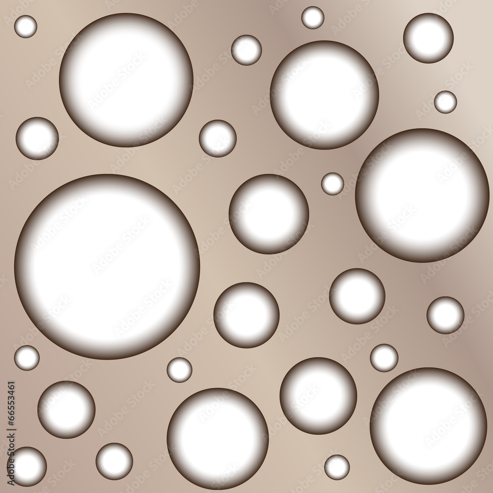 Round holes in the metal. Round holes in the metal.