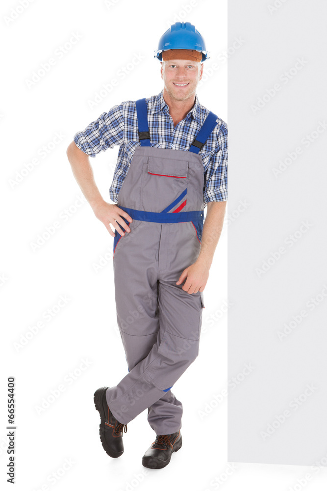 Manual Worker Standing Arms Crossed Manual Worker Standing Arms Crossed