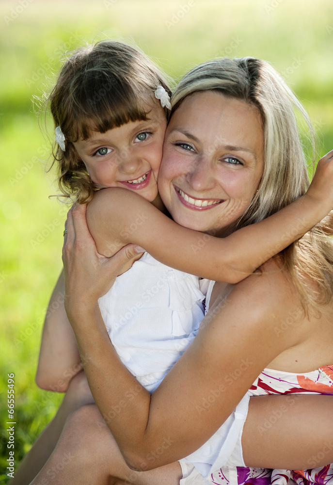 Mother and daughter in nature Mother and daughter in nature