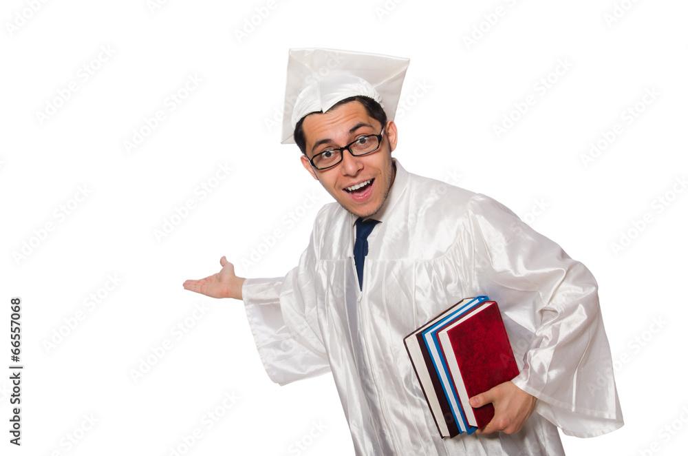 Student isolated on the whie background Student isolated on the whie background