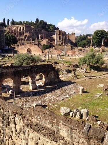 panorama del foro imperiale a Roma in Italia