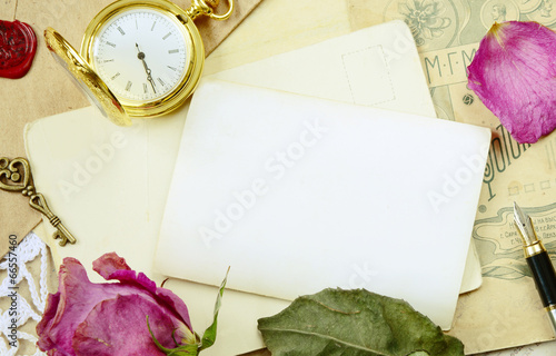 Still life with vintage wri...