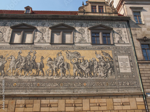 Fuerstenzug Procession of Princes in Dresden, Germany photo