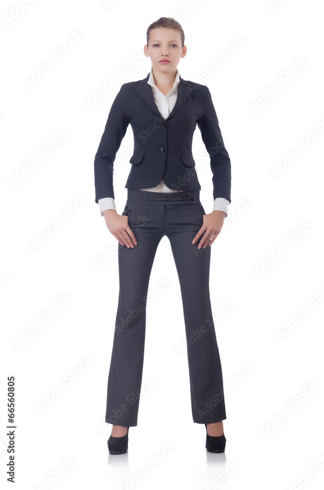 Fototapeta premium Businesswoman isolated on the white