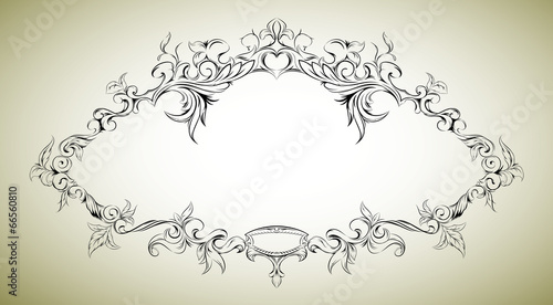Vector frame with floral elements for registration 8