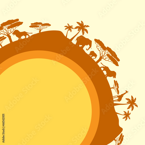 African ethnic background in design flat style.