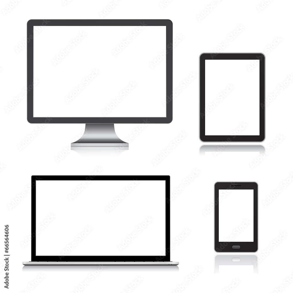 monitor with notebook and smartphone and tablet pc monitor with notebook and smartphone and tablet pc