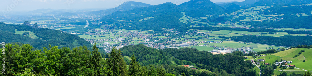 Panorama vom Dürrnberg Richtung Hallein