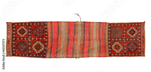 oriental pouch carpet on white background
