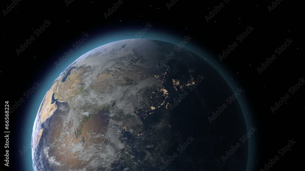 die erde tag und nacht closeup