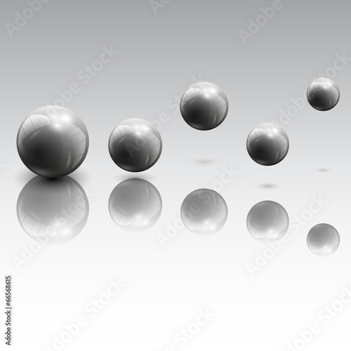 Spheres in motion vector illustration