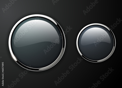 Buttons shiny metallic