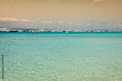 Formentera balearic island view from sea of the west coast © Lukasz Janyst