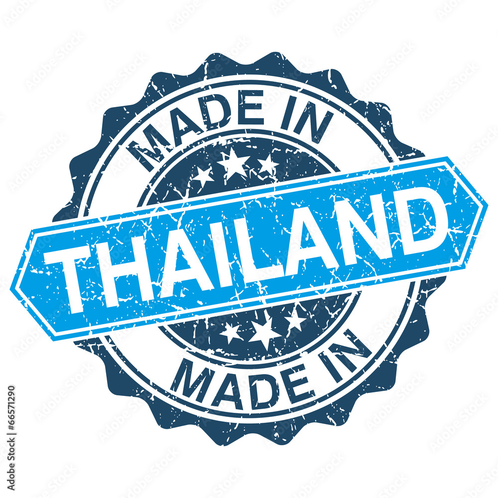 Fototapeta premium Made in Thailand vintage stamp isolated on white background
