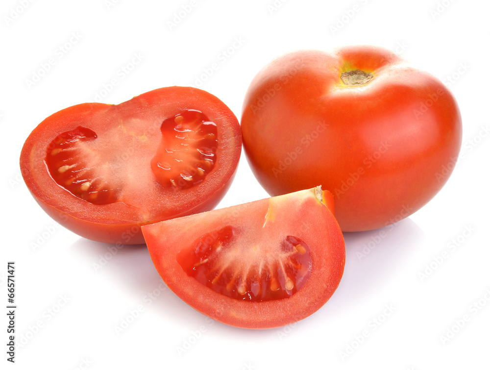 Tomato slice isolate on white background Tomato slice isolate on white background