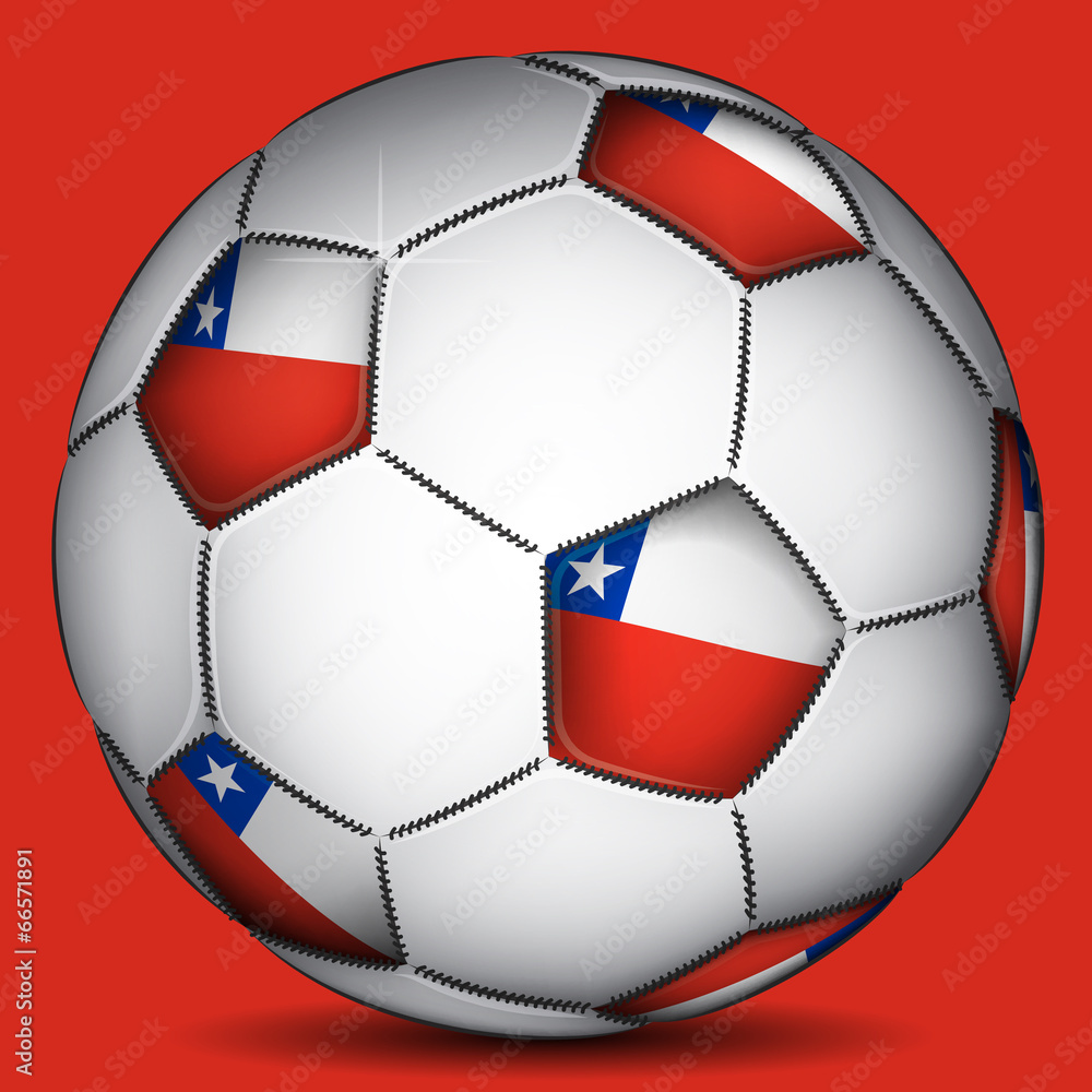 Obraz premium Chile soccer ball, vector