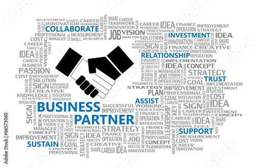 Handshake present business partnership concept