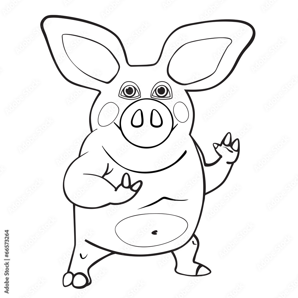 coloring book pig