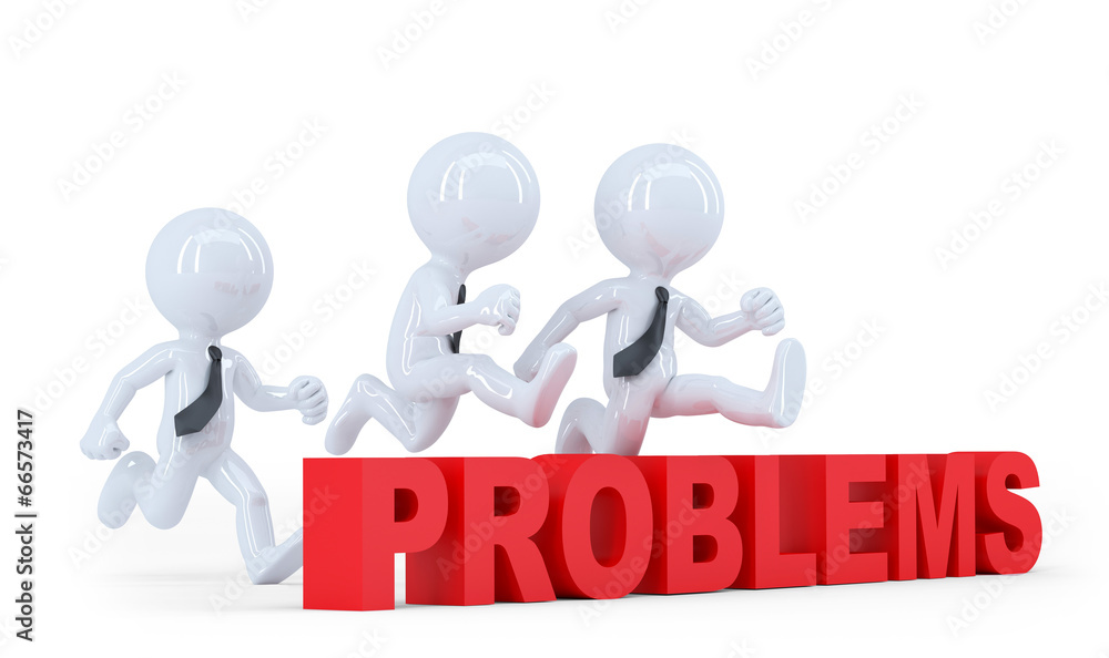 Business team jumping over a hurdle obstacle problems. Isolated Business team jumping over a hurdle obstacle problems. Isolated