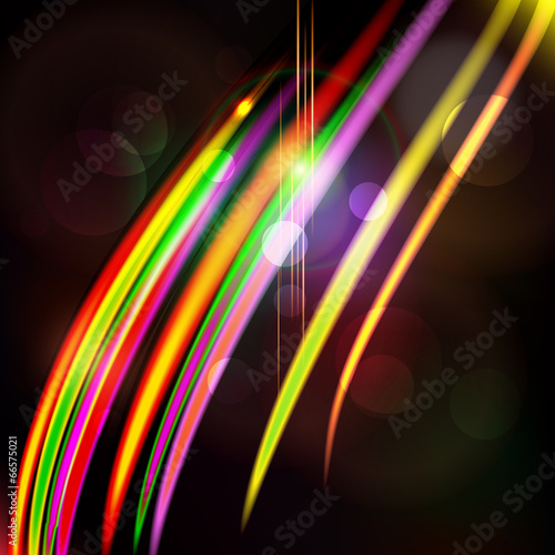 Abstract light color glowing line design against dark background