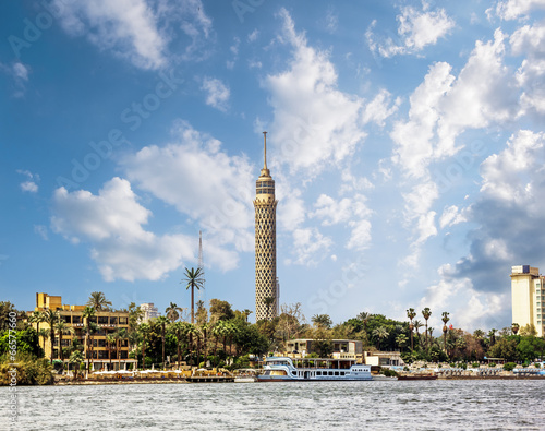 Cairo Tower, Cairo on the Nile in Egypt
