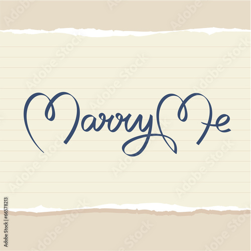 marry me wedding hand lettering handmade calligraphy