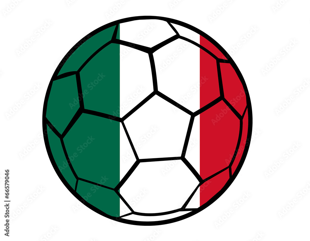 Isolated Clip Art Football With Mexico Flag’s Colors Isolated Clip Art Football With Mexico Flag’s Colors