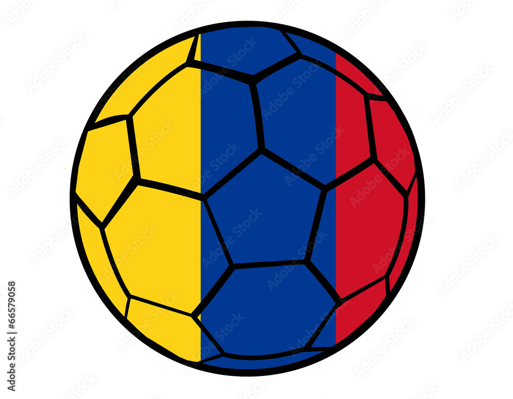 Isolated Clip Art Football With Colombia Flag’s Colors Isolated Clip Art Football With Colombia Flag’s Colors