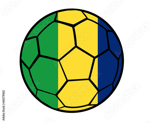 Isolated Clip Art Football With Brazil Flag   s Colors