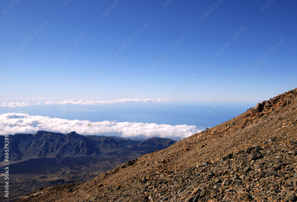 Blick vom Pico del Teide, Teneriffa Blick vom Pico del Teide, Teneriffa