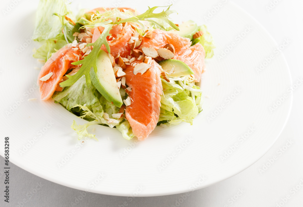 salad with salmon