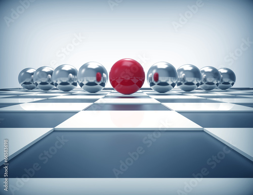 Fotografía red leader 3d concept