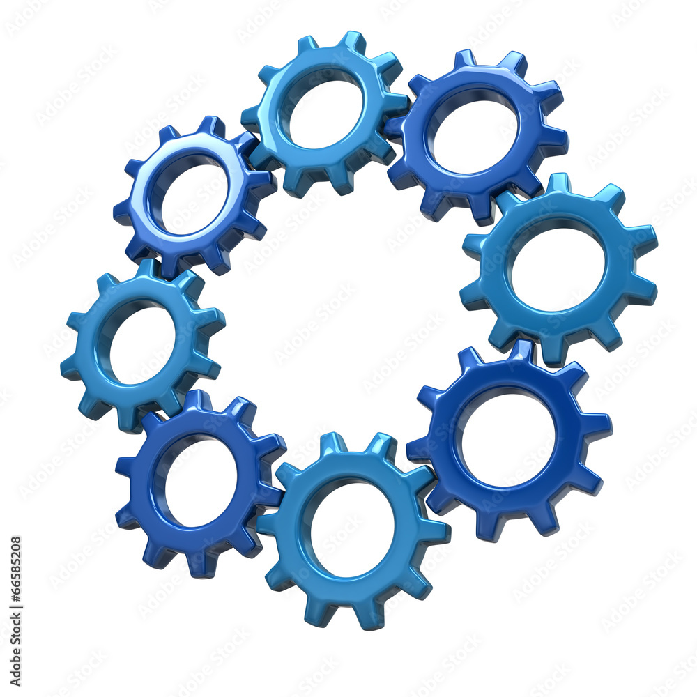 Ring of blue gears