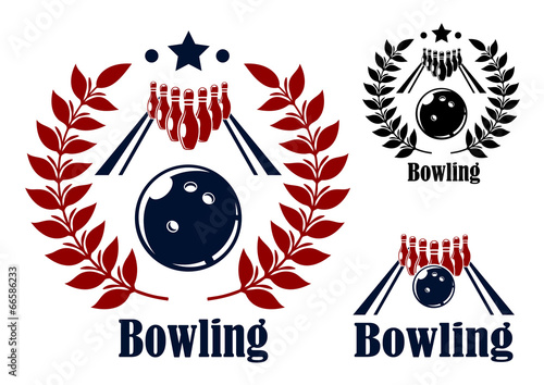 Bowling emblems and symbols