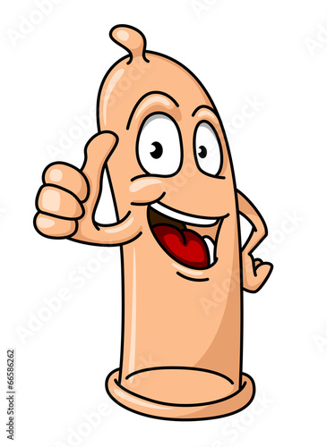 Cartoon funny condom