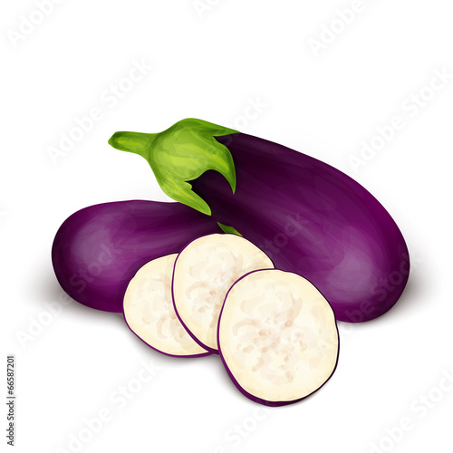 Eggplant aubergine isolated