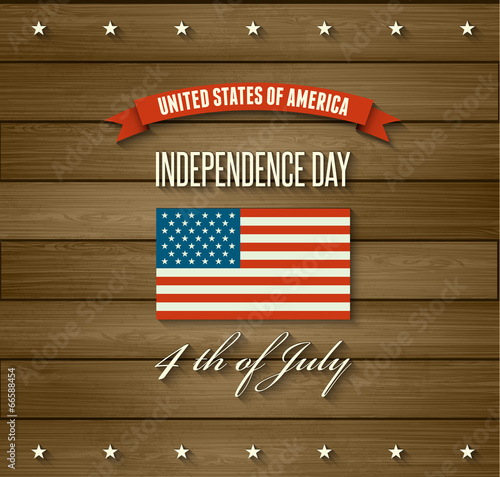 American Independence Day. Flat design