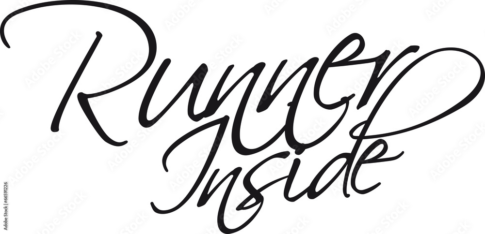 Runner Inside Text Logo Runner Inside Text Logo