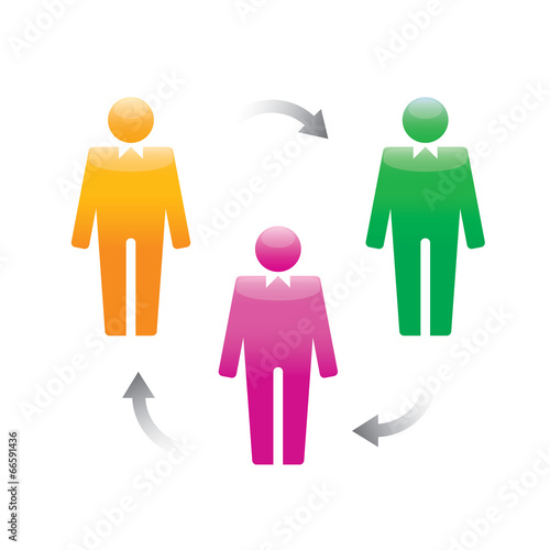 vector office icon team