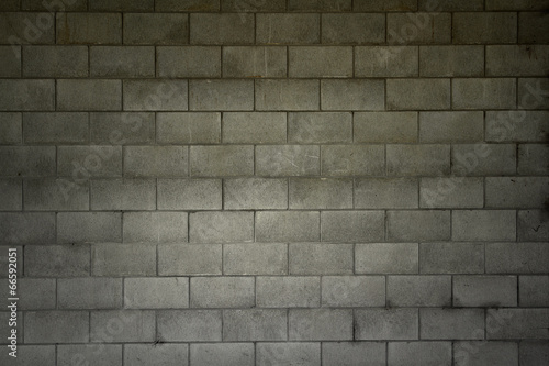 Concrete block wall