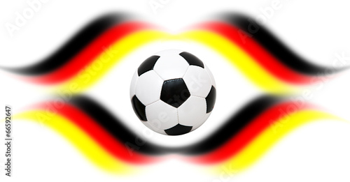 Fussball mit deutschen Fahnen