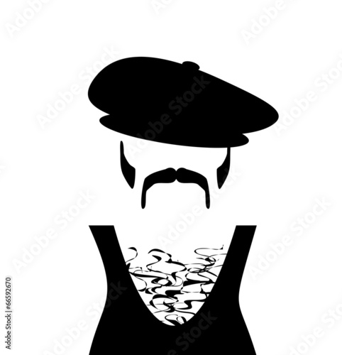 retro man with sideburns and hairy chest