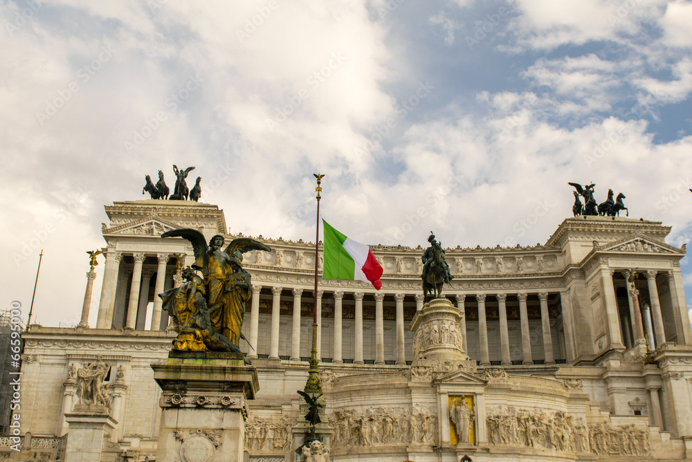 Roma. Equestrian monument to Victor Emmanuel II near Vittoriano