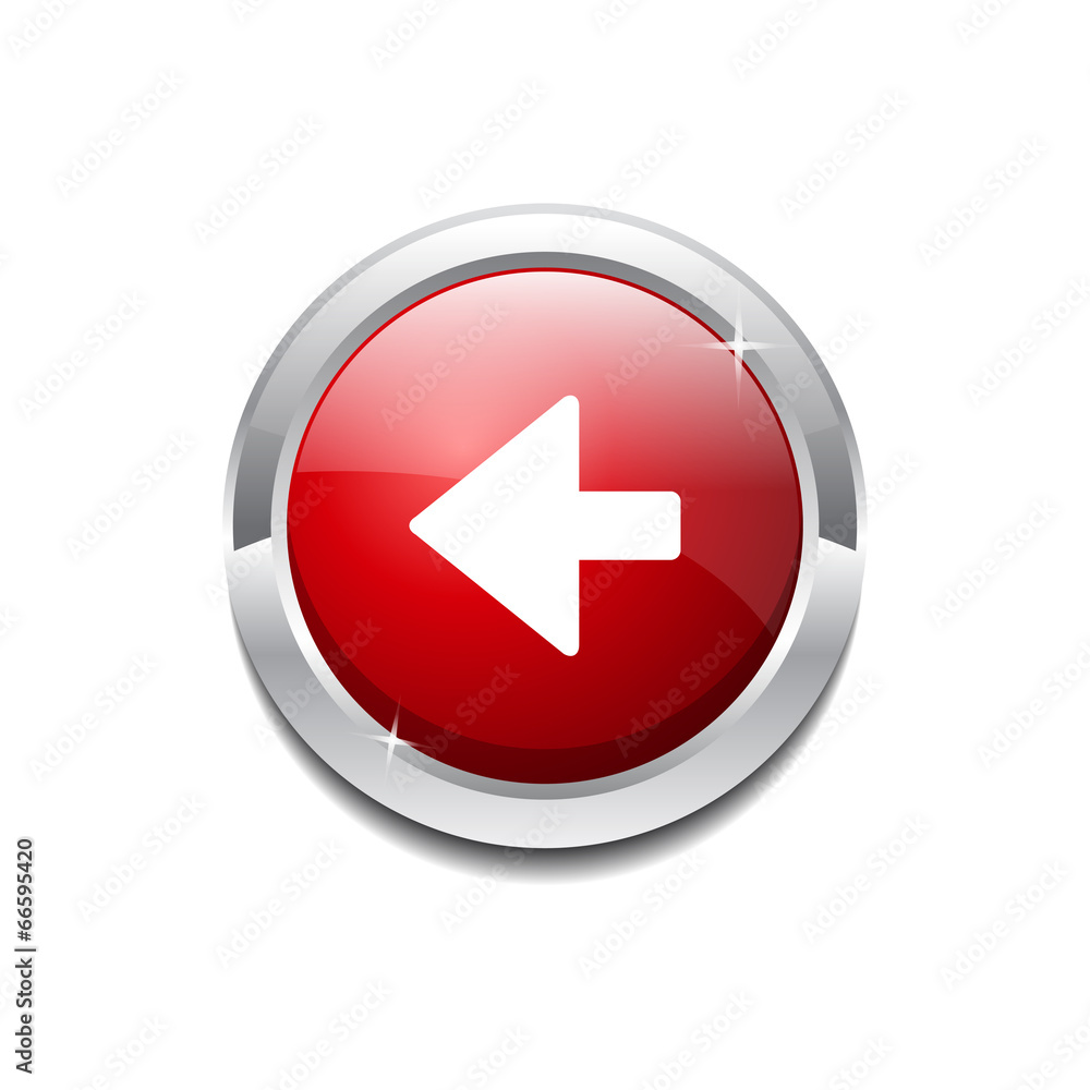 Left Key Circular Vector Red Web Icon Button Left Key Circular Vector Red Web Icon Button