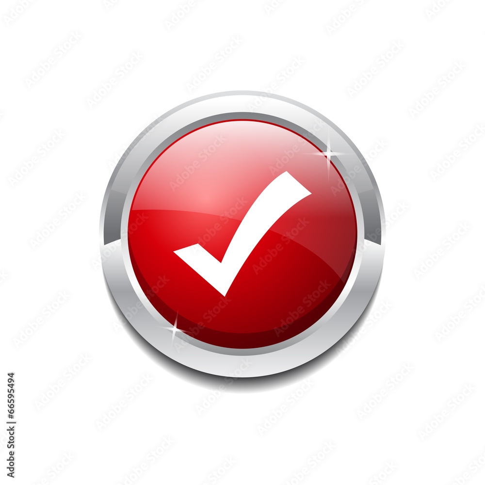 Tick Mark Circular Vector Red Web Icon Button Tick Mark Circular Vector Red Web Icon Button