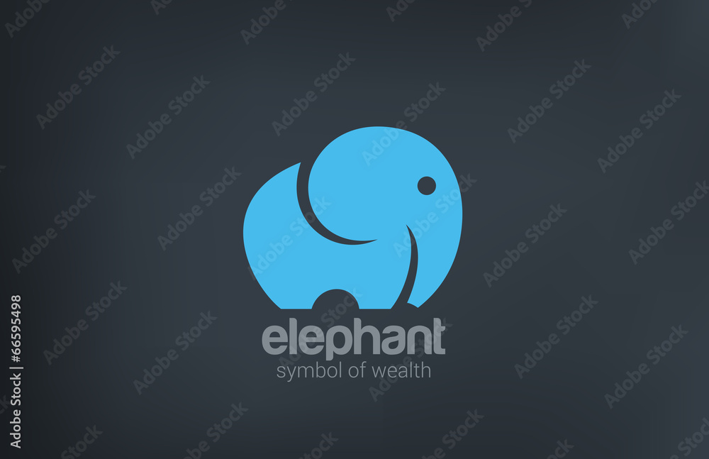 Elephant silhouette vector logo design. Animal icon Elephant silhouette vector logo design. Animal icon